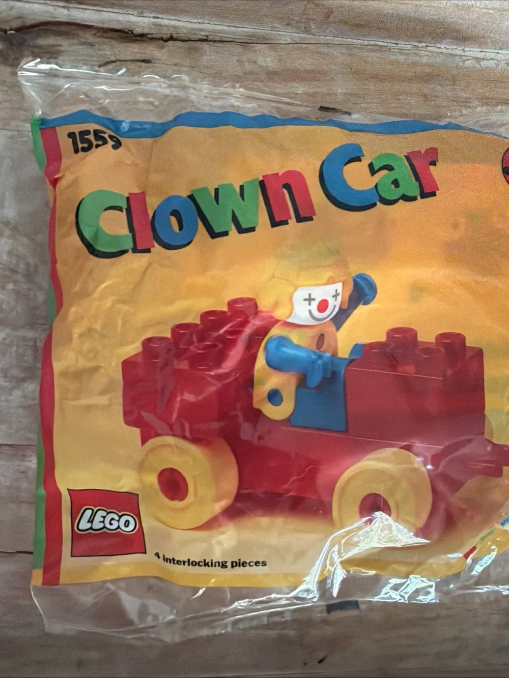 VINTAGE  1992 LEGO DUPLO 1559 CLOWN CAR BUILDING SET - KELLOGG'S PROMO New